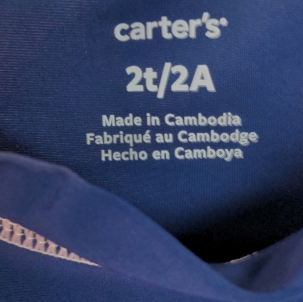Carter's Navy Blue Long Sleeve Crab Design Rashguard - Picture 3 of 5